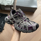 Caged Panel Runner Black Sneakers