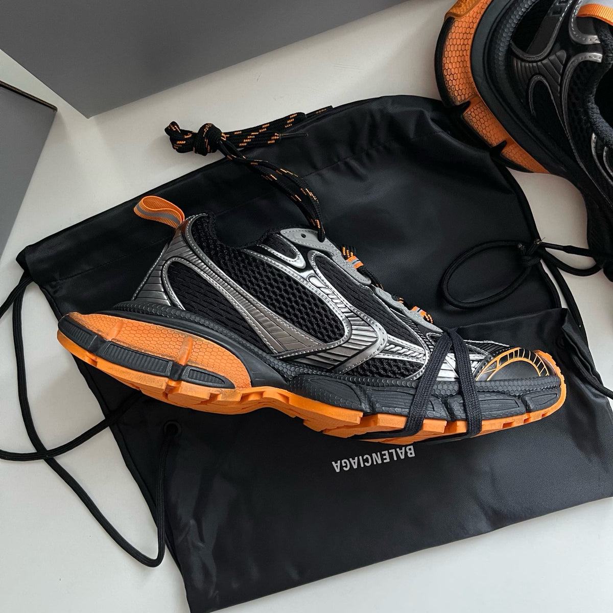 Caged Panel Runner Orange Sneakers