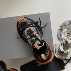 Caged Panel Runner Orange Sneakers