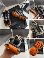 Caged Panel Runner Orange Sneakers