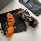 Caged Panel Runner Orange Sneakers