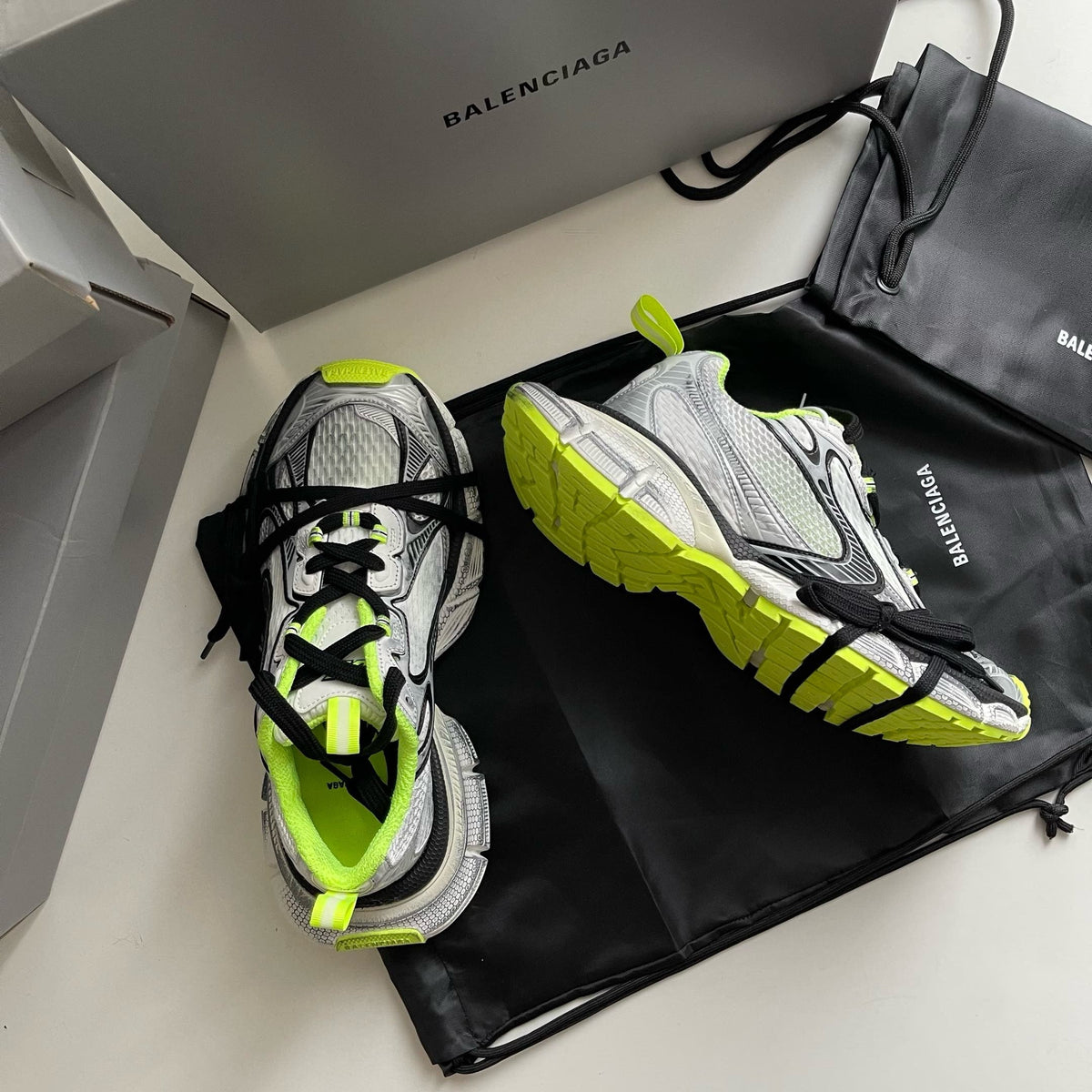 Caged Panel Runner Orange Sneakers