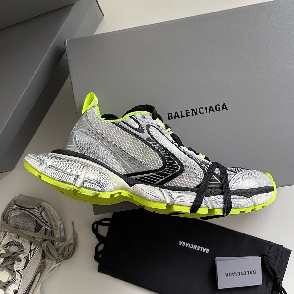 Caged Panel Runner Orange Sneakers