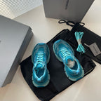 Sky Blue and Black Sneakers