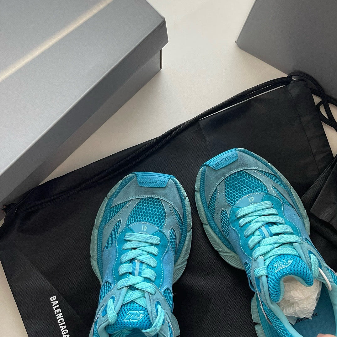 Sky Blue and Black Sneakers