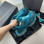 Sky Blue and Black Sneakers