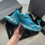 Sky Blue and Black Sneakers