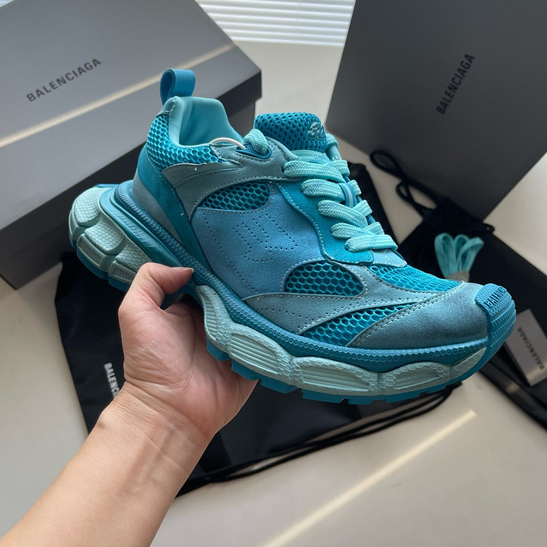 Sky Blue and Black Sneakers