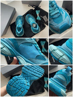 Sky Blue and Black Sneakers
