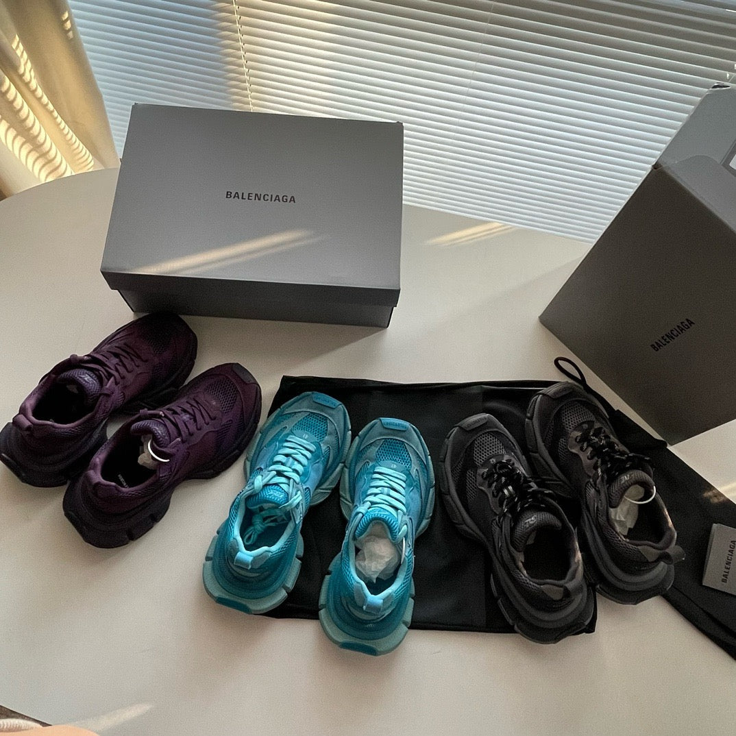 Sky Blue and Black Sneakers