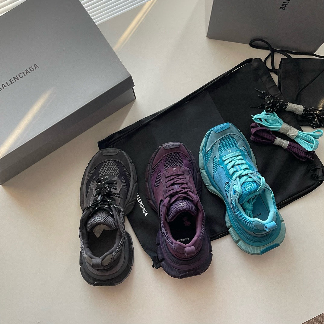 Sky Blue and Black Sneakers