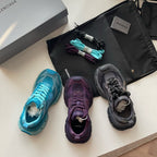 Sky Blue and Black Sneakers
