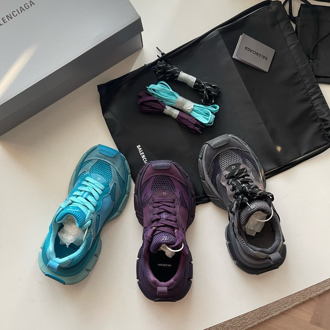 Sky Blue and Black Sneakers