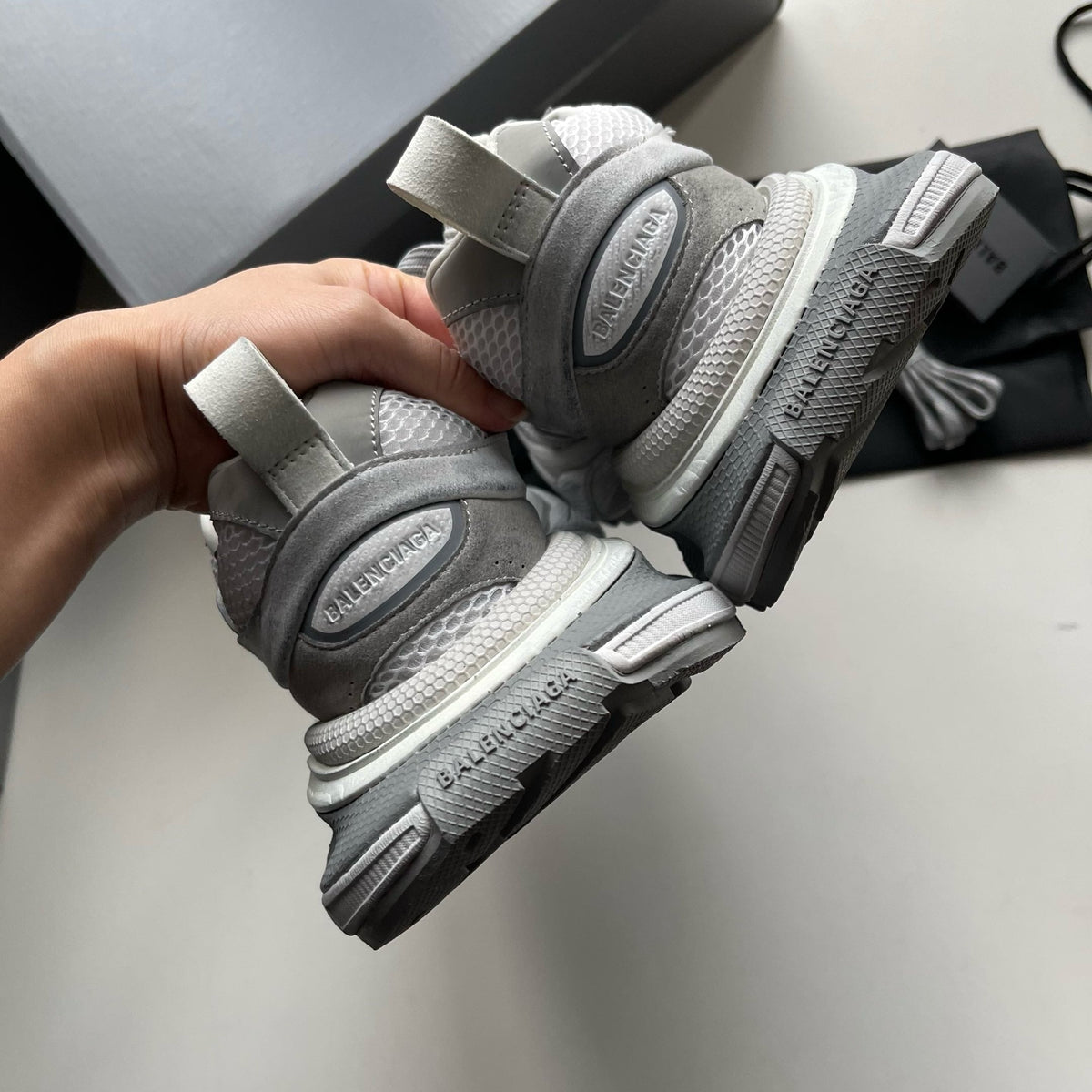 Sky Blue and Black Sneakers