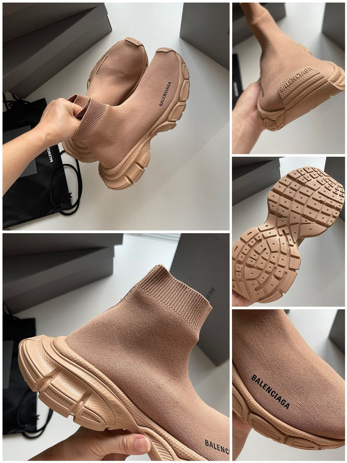 Schwarze und Khakifarbene Turnschuhe
