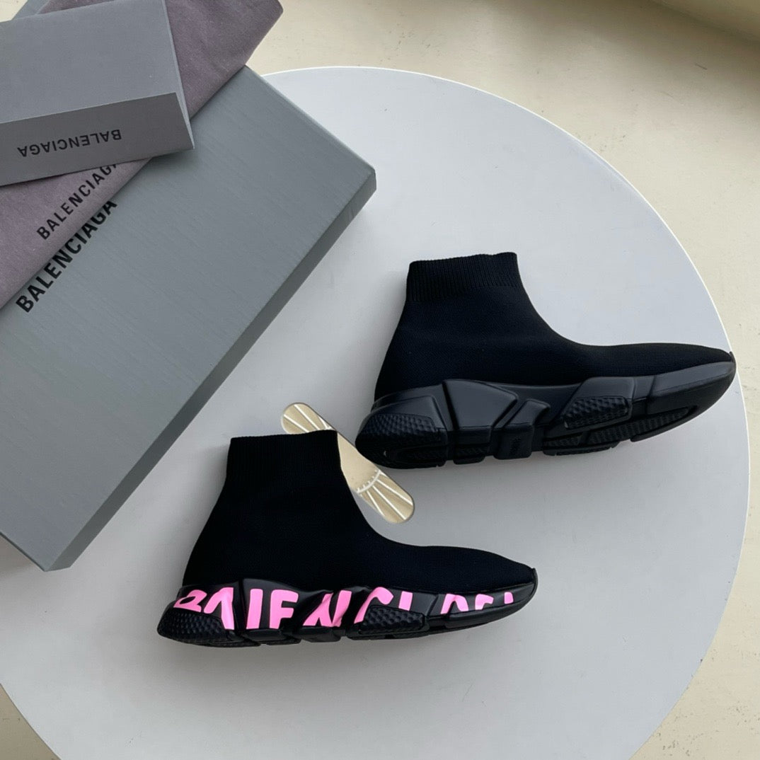 Speed-Socken-Sneaker Schwarz