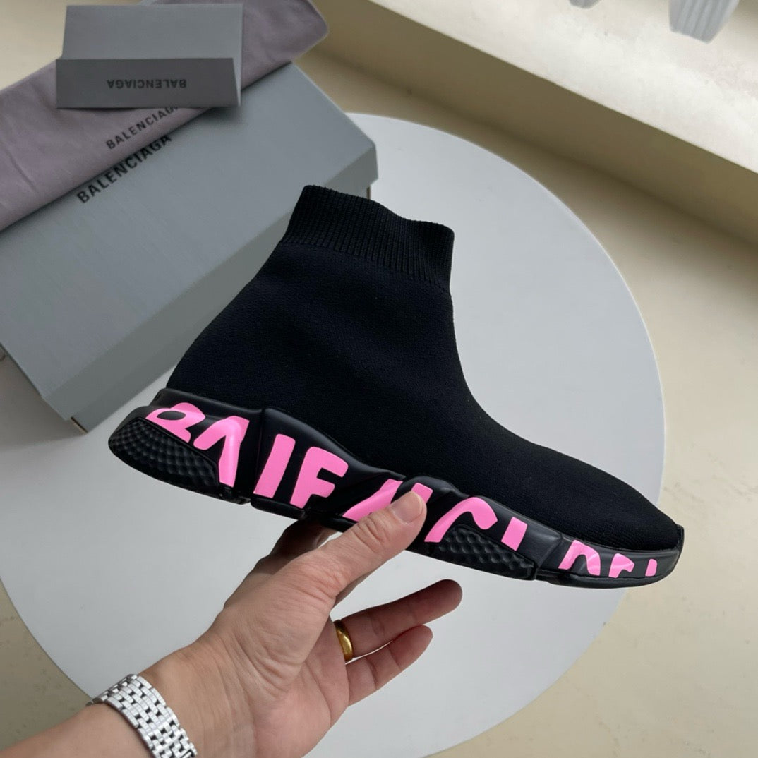 Speed-Socken-Sneaker Schwarz