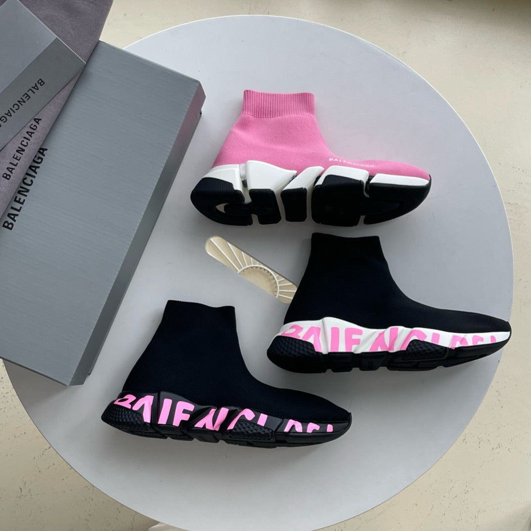 Speed-Socken-Sneaker Schwarz