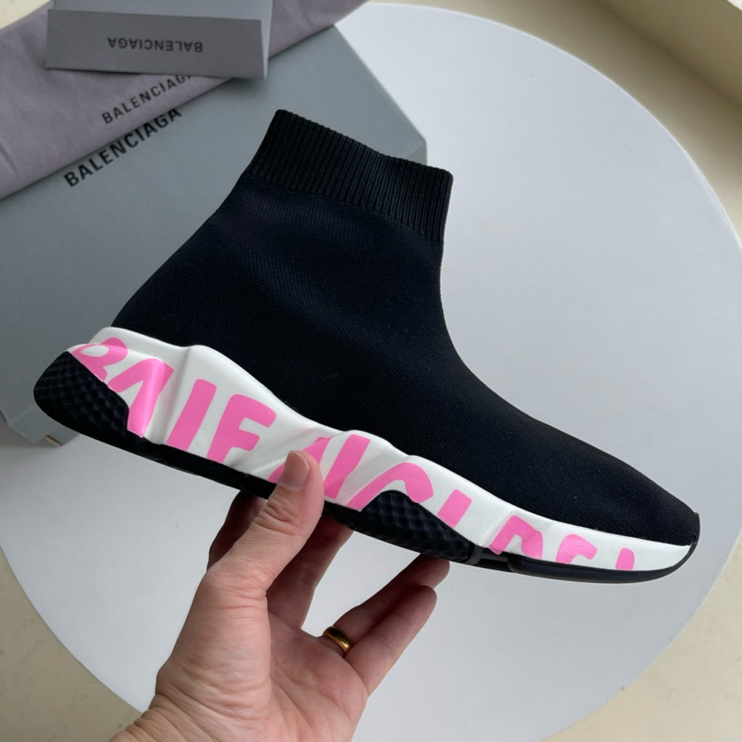 Speed-Socken-Sneaker Schwarz