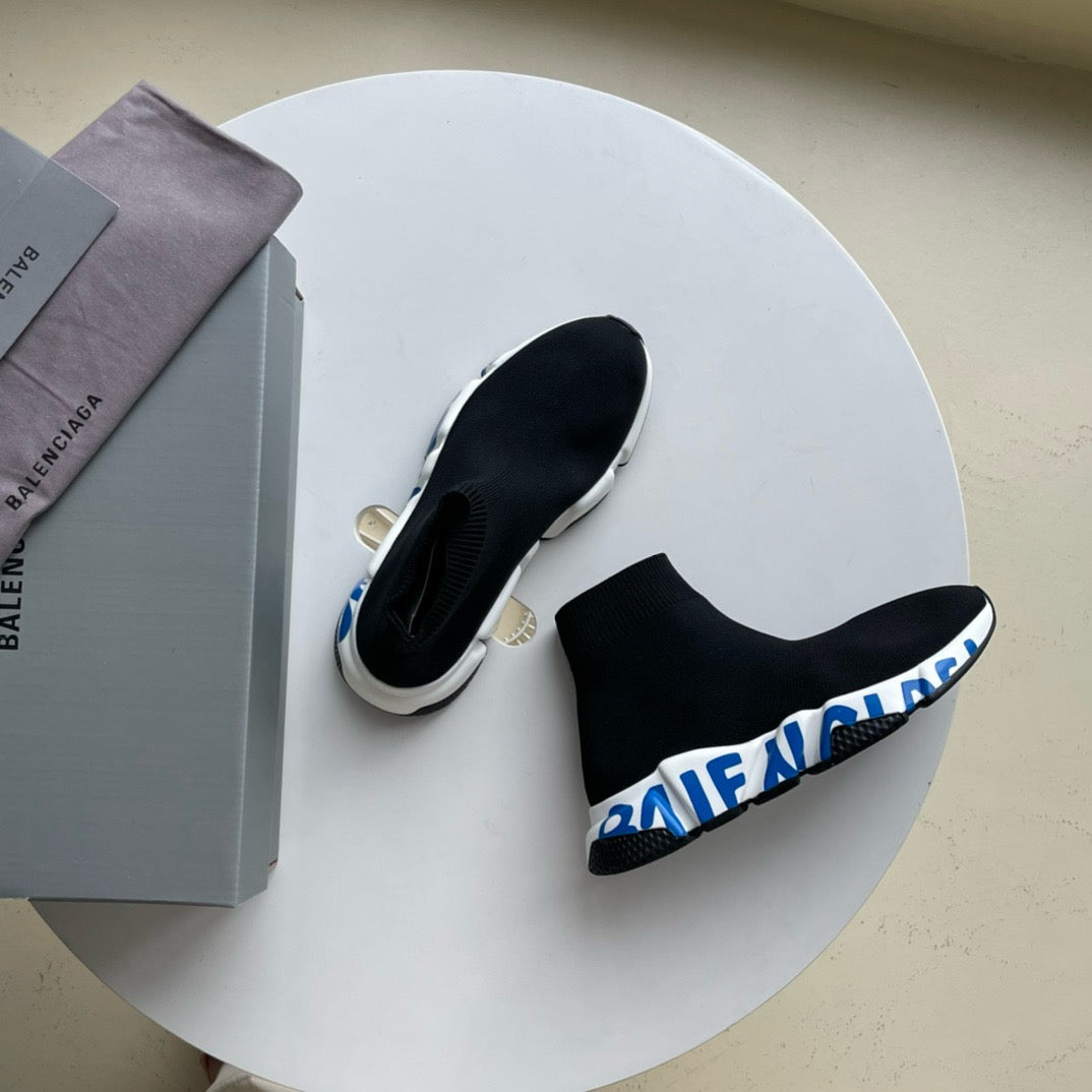 Speed-Socken-Sneaker Schwarz