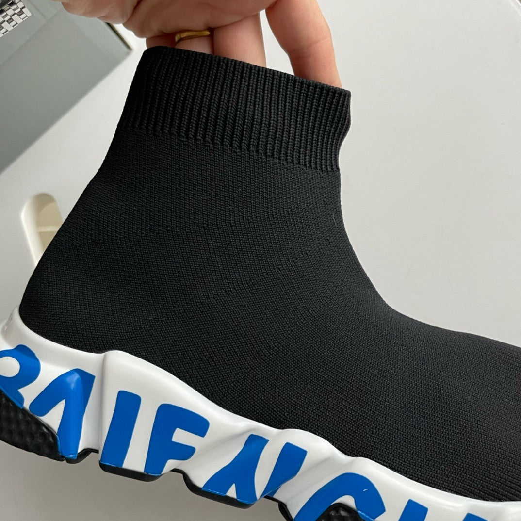 Speed-Socken-Sneaker Schwarz