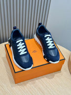 Black Knit Contrast Sole Low-Top - Men's