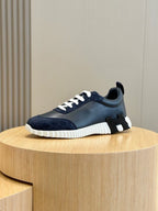 Black Knit Contrast Sole Low-Top - Men's