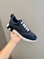 Black Knit Contrast Sole Low-Top - Men's