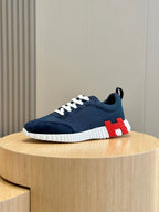 Black Knit Contrast Sole Low-Top - Men's