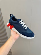 Black Knit Contrast Sole Low-Top - Men's