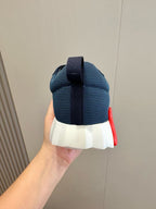 Black Knit Contrast Sole Low-Top - Men's