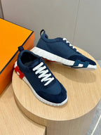Black Knit Contrast Sole Low-Top - Men's