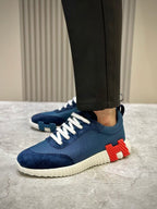 Black Knit Contrast Sole Low-Top - Men's