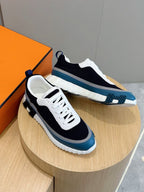 Navy Knit Contrast Sole Runner – Herren
