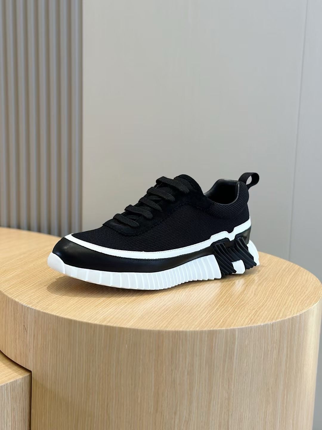 Navy Knit Contrast Sole Runner – Herren