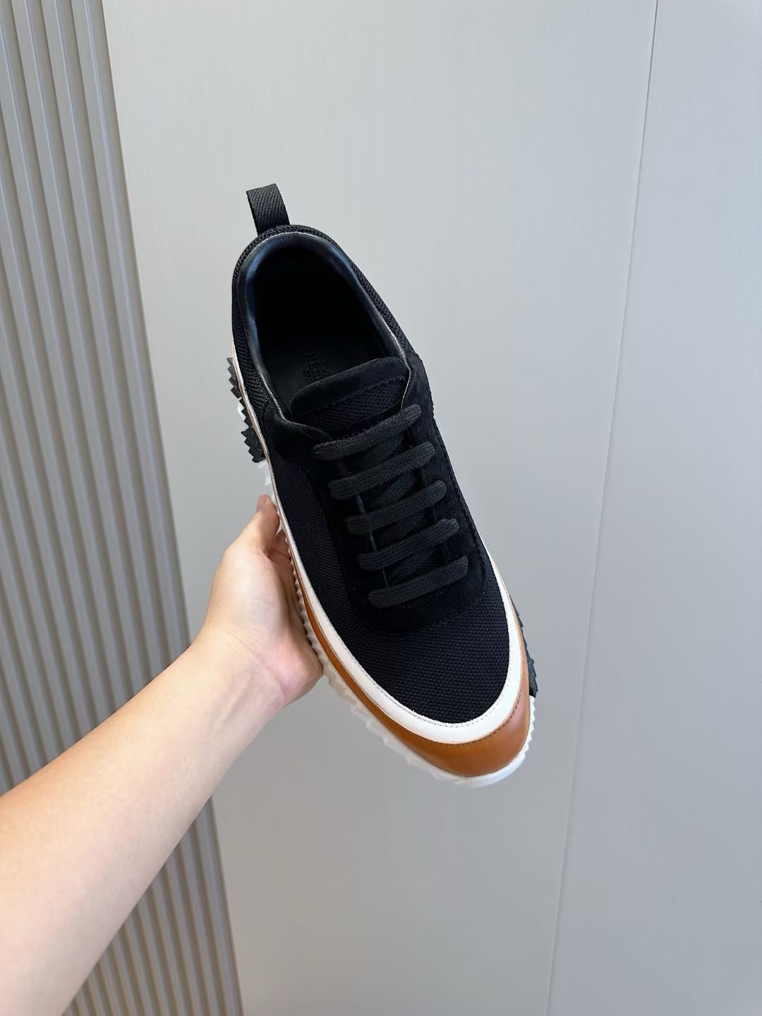 Navy Knit Contrast Sole Runner – Herren