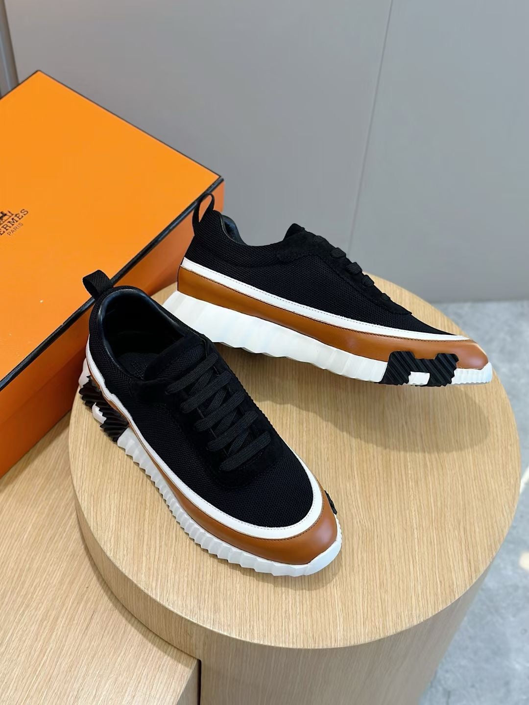 Navy Knit Contrast Sole Runner – Herren