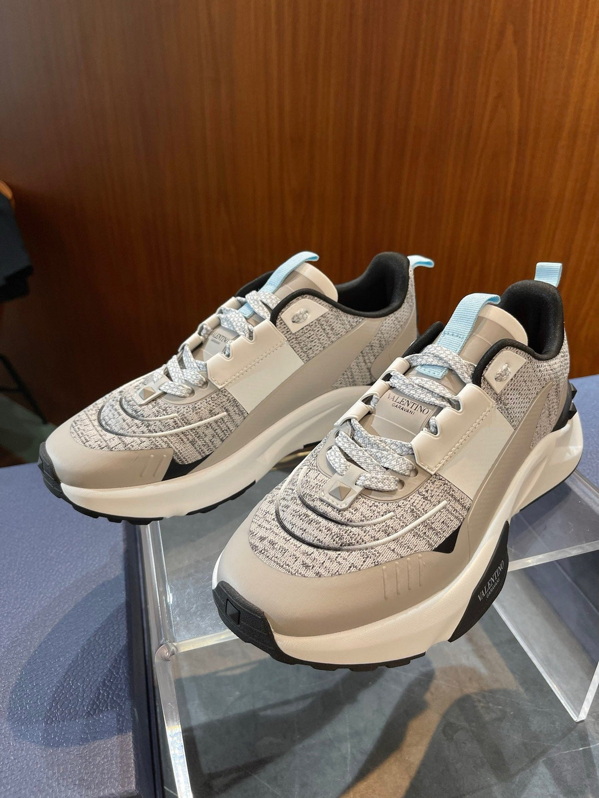 Cream Leather Colourblock Chunky - Men's