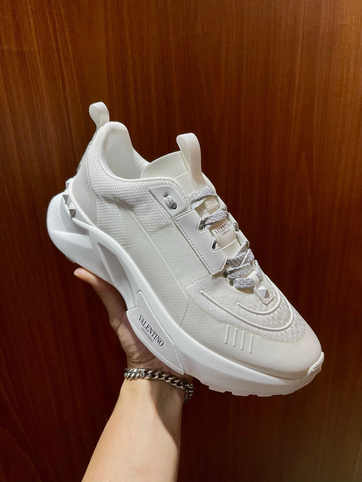 Cream Leather Colourblock Chunky - Men's