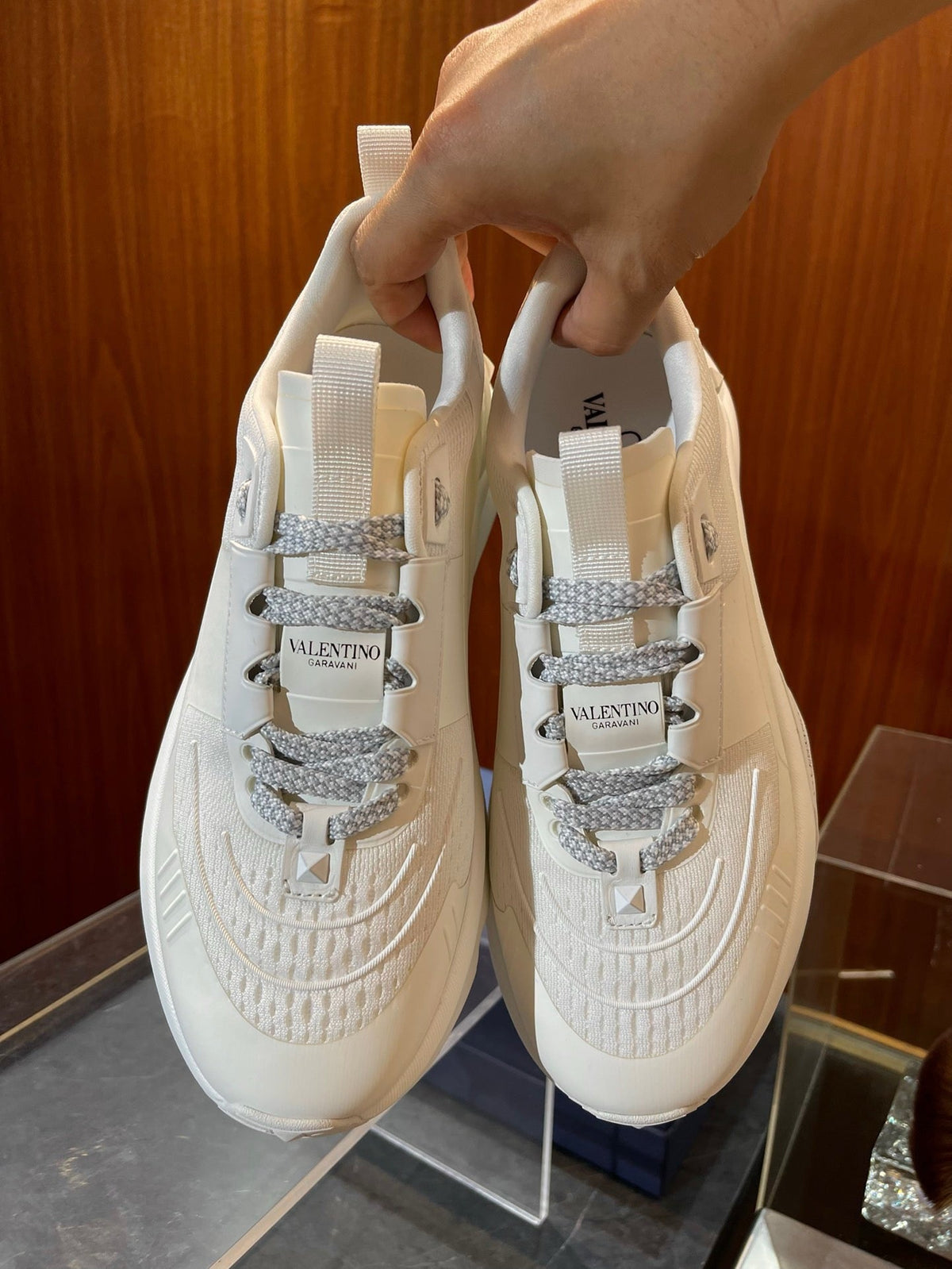 Cream Leather Colourblock Chunky - Men's
