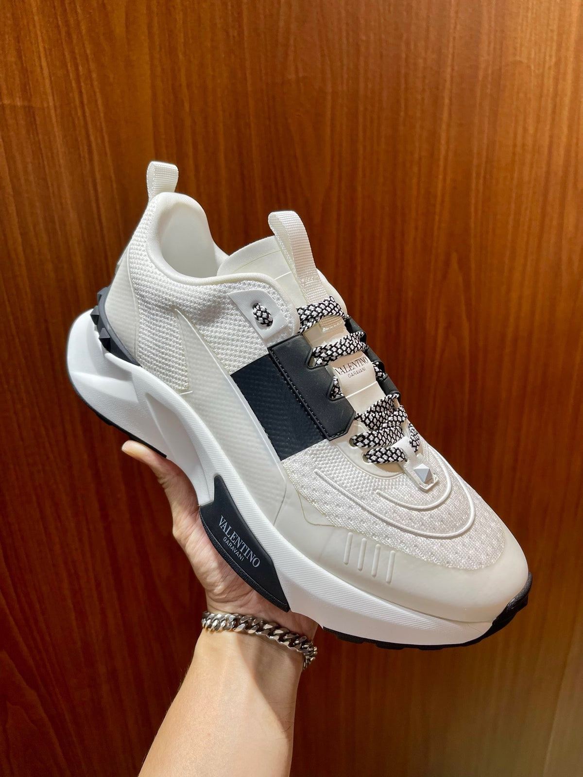 Cream Leather Colourblock Chunky - Men's