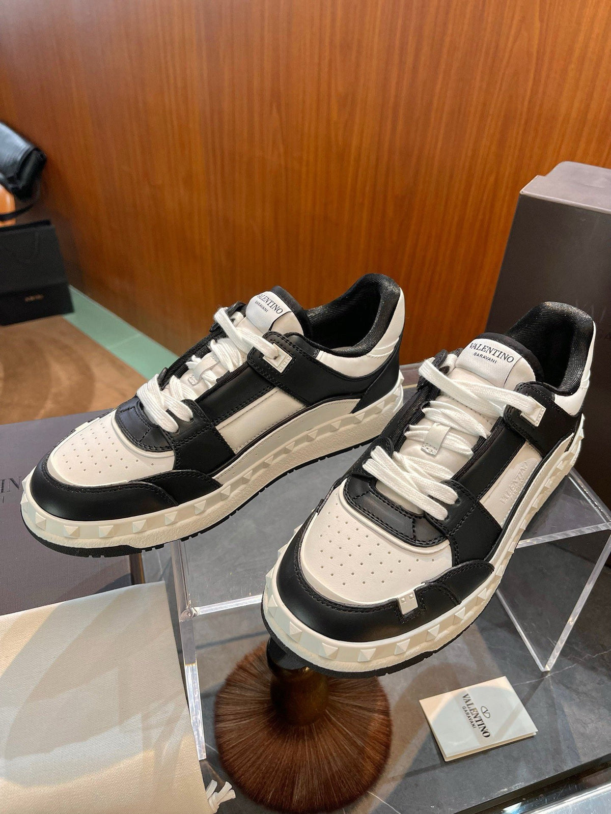 Cream Leather Colourblock Chunky - Men's