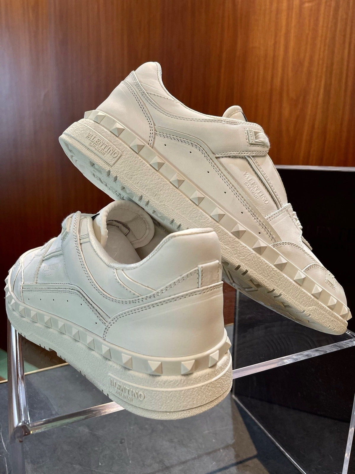 Cream Leather Colourblock Chunky - Men's
