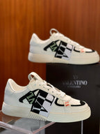 Weißer Leder-Graphic-High-Top - Herren