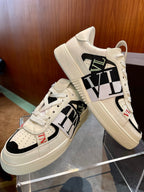 Weißer Leder-Graphic-High-Top - Herren