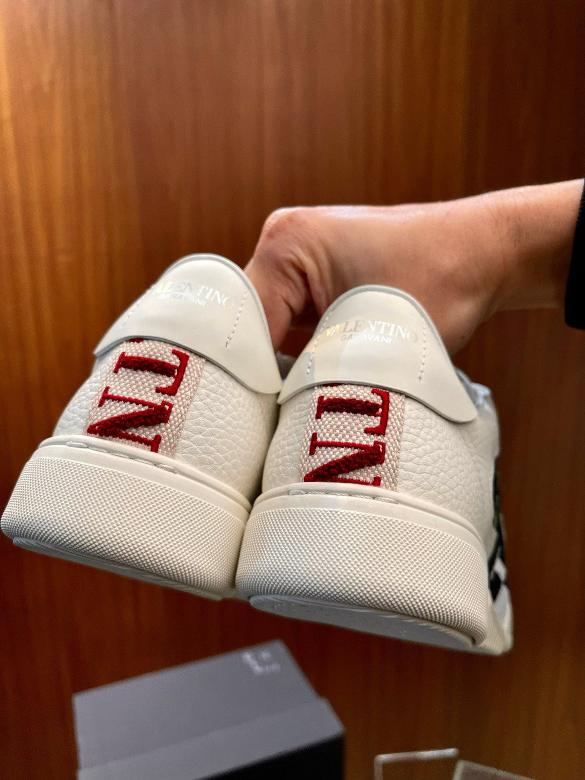 Weißer Leder-Graphic-High-Top - Herren