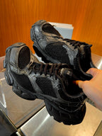 Dunkle Distressed-Mesh-Sneaker