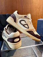 Türkisblaue CD-Sneaker aus Leder mit niedriger Silhouette – Herren