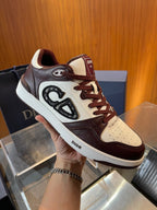 Türkisblaue CD-Sneaker aus Leder mit niedriger Silhouette – Herren