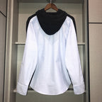 Schwarzer Baumwollpullover mit Kontrastsaum – Herren